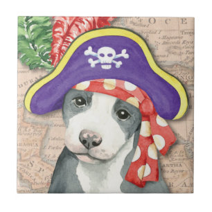 Carreau Pit Bull Terrier Pirate