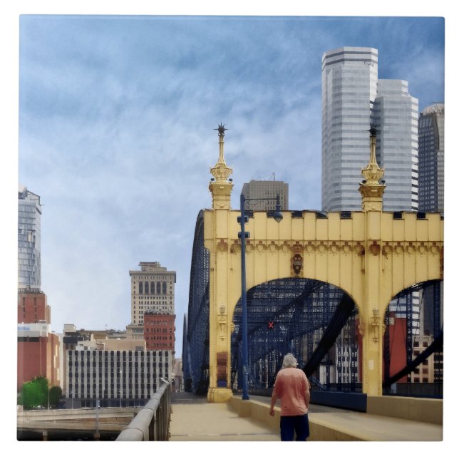 Carreau Pittsburgh - Traverser le pont de la rue Smithfiel (Devant)