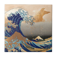 PixDezines Vintage, grande vague, Hokusai 葛 飾 北 斎