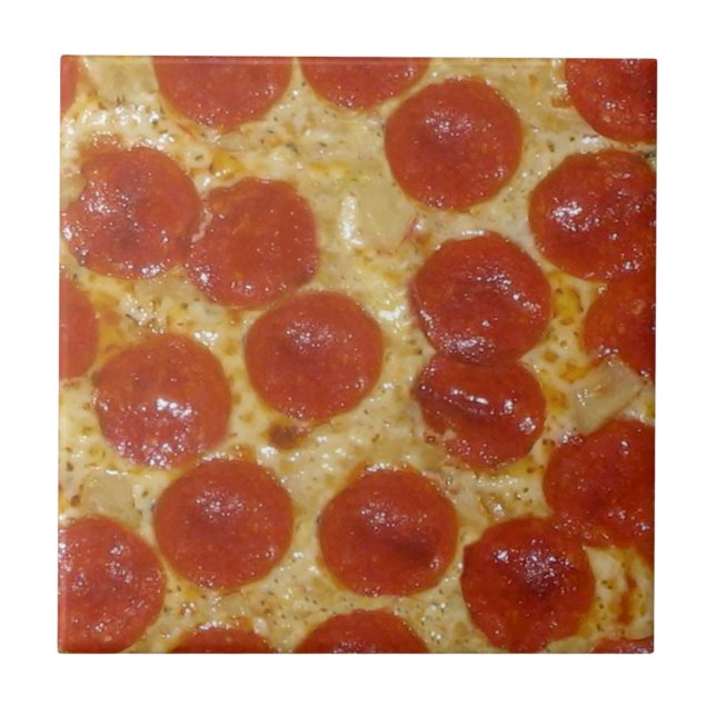 Carreau pizza au gros pepperoni (Devant)