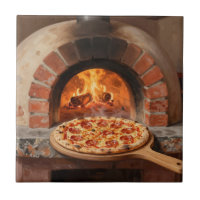 Pizza au Pepperoni Cuit au Feu de Bois Rustique It