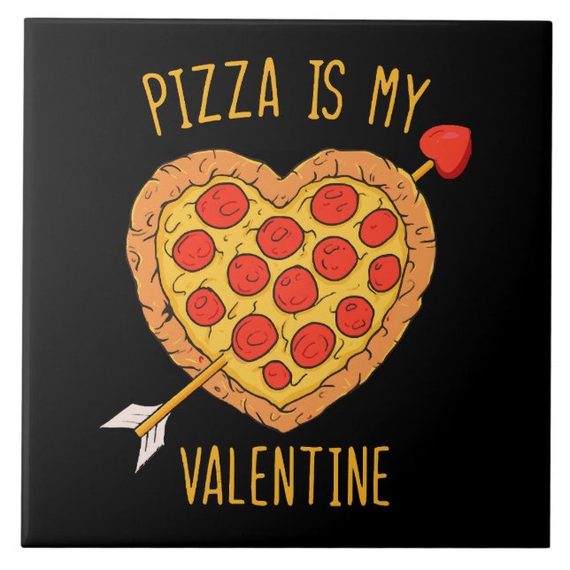 Carreau Pizza Est Ma Saint-Valentin (Devant)