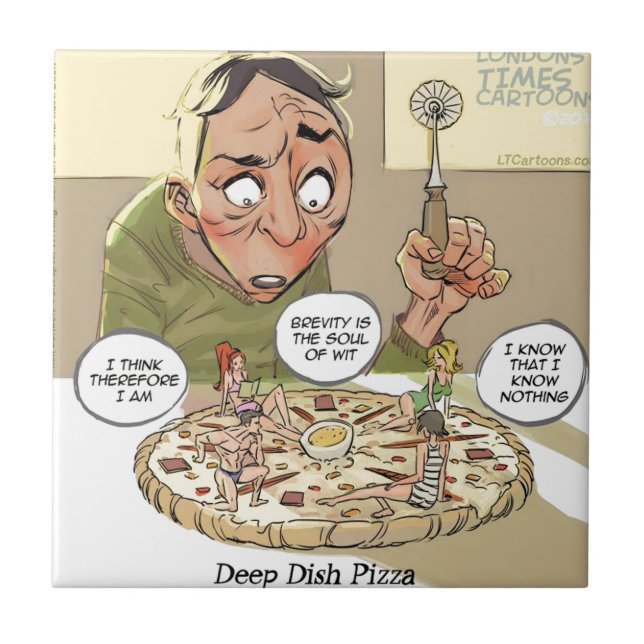 Carreau Pizza Profonde et Drôle Philosophie (Devant)