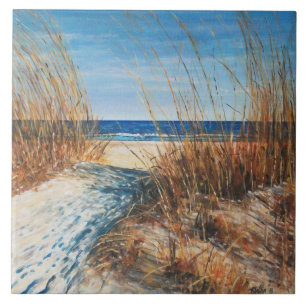 Carreau Plage Belle Dunes De Sable Peinture
