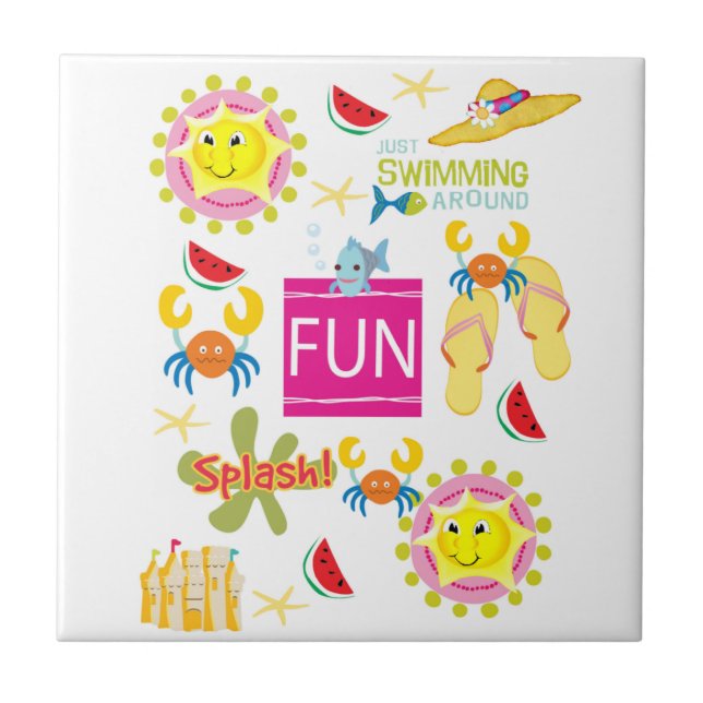 Carreau Plage Carrelage en céramique Maison Amusants (Devant)