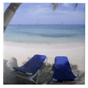 Carreau Plage, chaise longue, palmier, horizon plus de