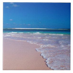 Carreau Plage de sable rose à Conch Bay, Cat Island,