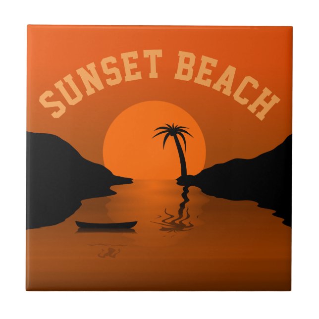 Carreau Plage du coucher de soleil (Devant)