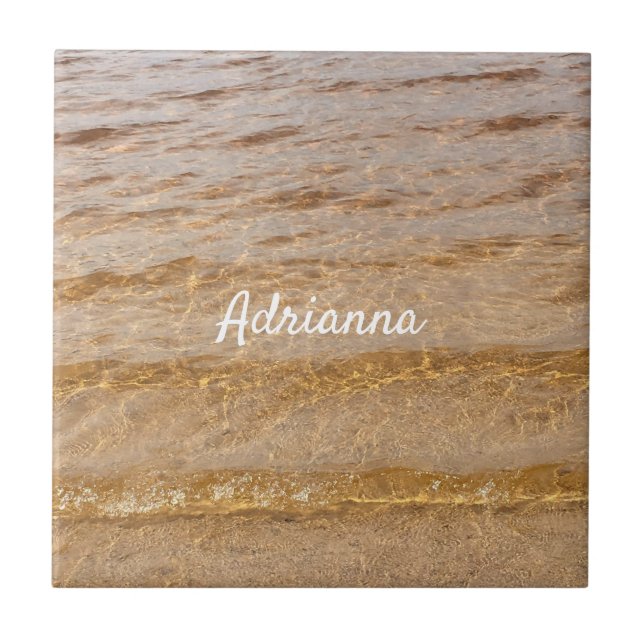 Carreau Plage nautique Ocean Water Waves Nom Cadeau  (Devant)