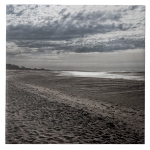 Carreau Plage nuageuse de la mer du Nord