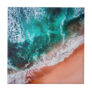 Carreau Plage océanique bleu Monogramme mer côtière