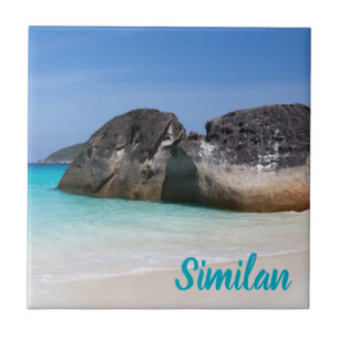 Carreau Plage Similaire Andaman Sea Phuket Thaïlande cadea