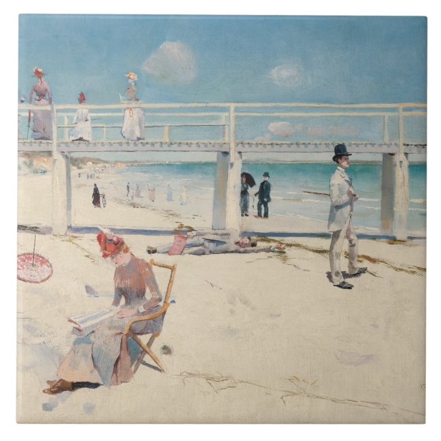 Carreau Plage (Vacances à Mentone) (Art australien) (Devant)