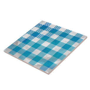 Carreau Plaid Checkered bleu et blanc de Buffalo