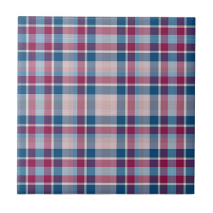 Carreau Plaid classique rouge et bleu