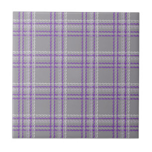 Carreau Plaid classique tartan. Gris, lilas