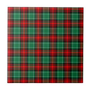 Carreau Plaid de vacances rouge vert