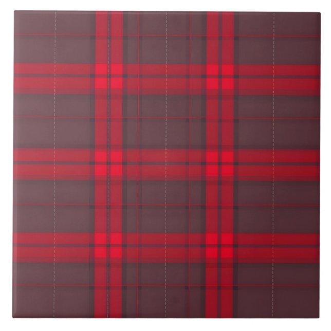 Carreau Plaid Rouge traditionnel Tartan Collection moderne (Devant)