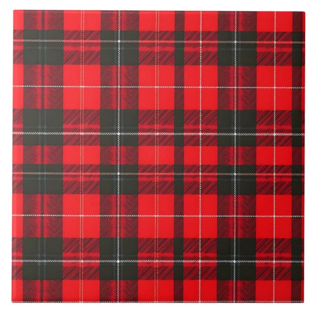 Carreau Plaid Rouge traditionnel Tartan Collection tendanc (Devant)