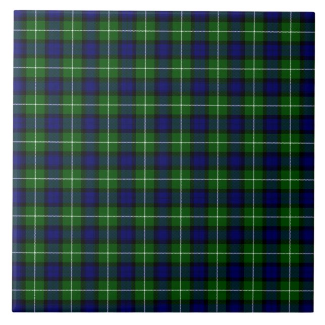 Carreau Plaid vert bleu Lamont tartan (Devant)