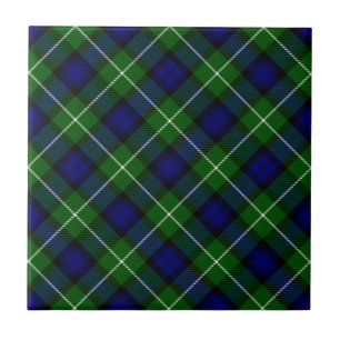 Carreau Plaid vert bleu Lamont tartan