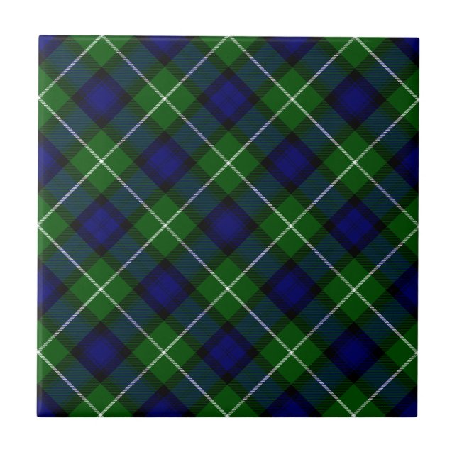 Carreau Plaid vert bleu Lamont tartan (Devant)