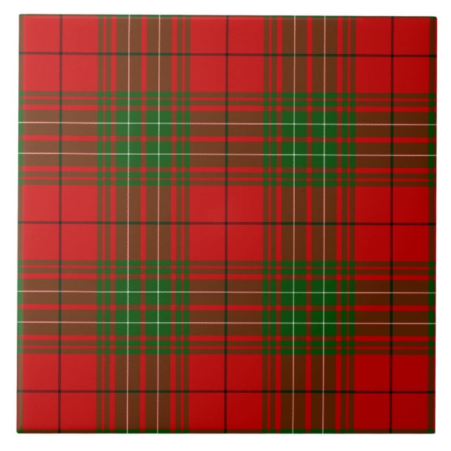 Carreau Plaid vert rouge de Comyn tartan (Devant)