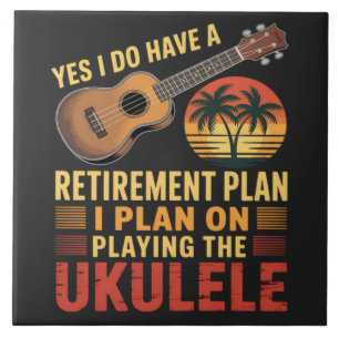 Carreau Plan de retraite Ukulele Drôle