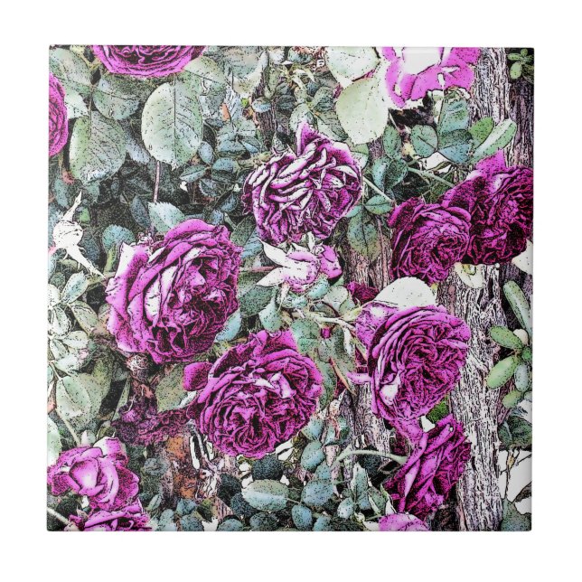 Carreau Plan d'encre rose (Devant)