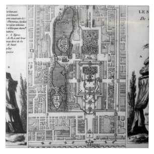 Carreau Plan des jardins de l'empereur de Pékin, de