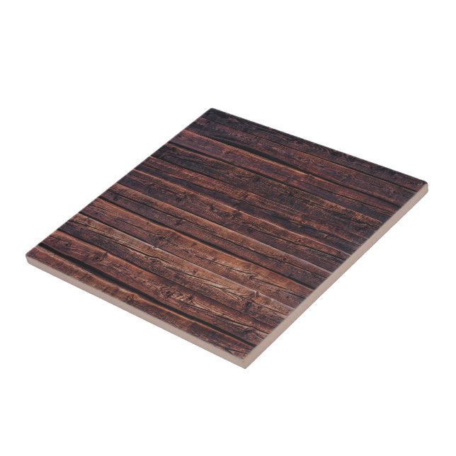 Carreau Planches de bois avec détails du grain, photo rapp (Côté)
