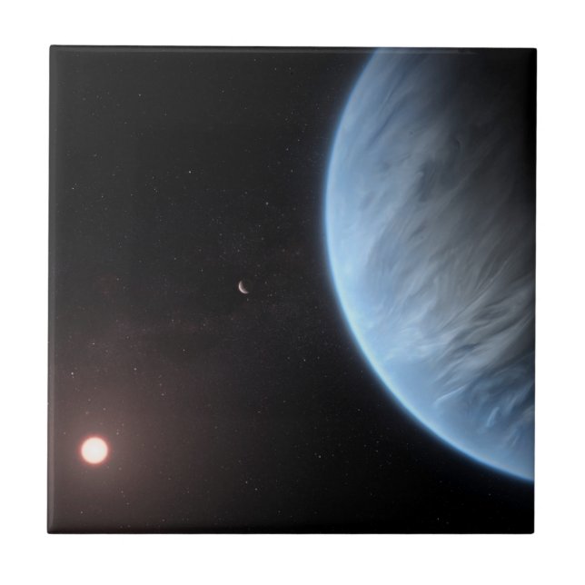 Carreau Planète K2-18b, Étoile Hôte Et Planète Accompagnan (Devant)