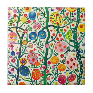 Carreau Plante d'oeufs de Pâques floraux