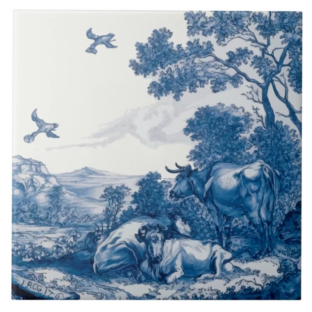 Carreau Plaque antique de Delftware de Néerlandais (Devant)