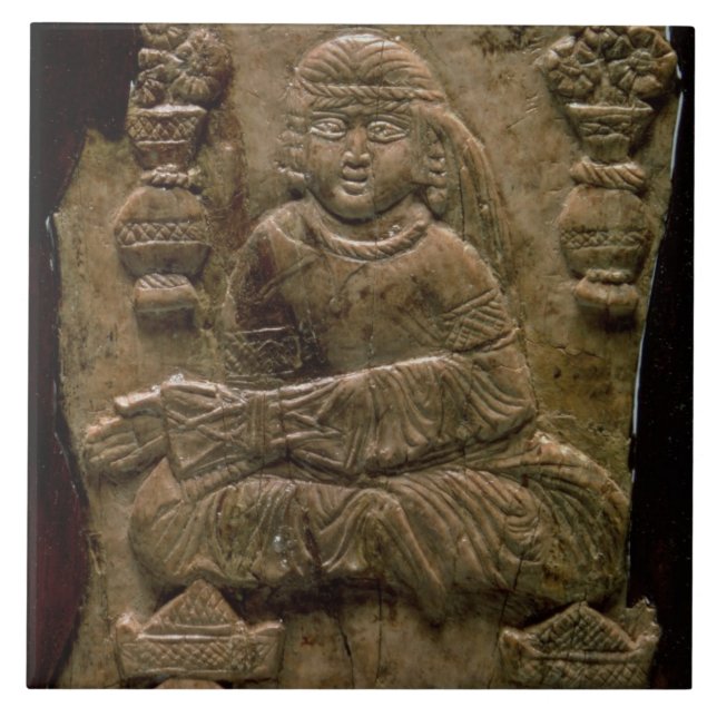Carreau Plaque d'Abbasid, l'Irak ou l'Iran, 12ème siècle (Devant)
