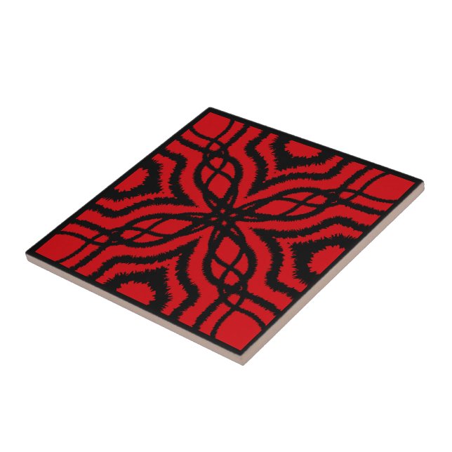Carreau Plaque de peinture découpée Lignes en miroir noir  (Côté)