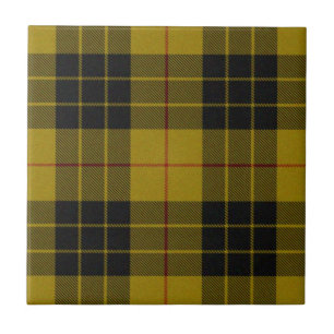 Carreau Plaque noire jaune tartan MacLeod