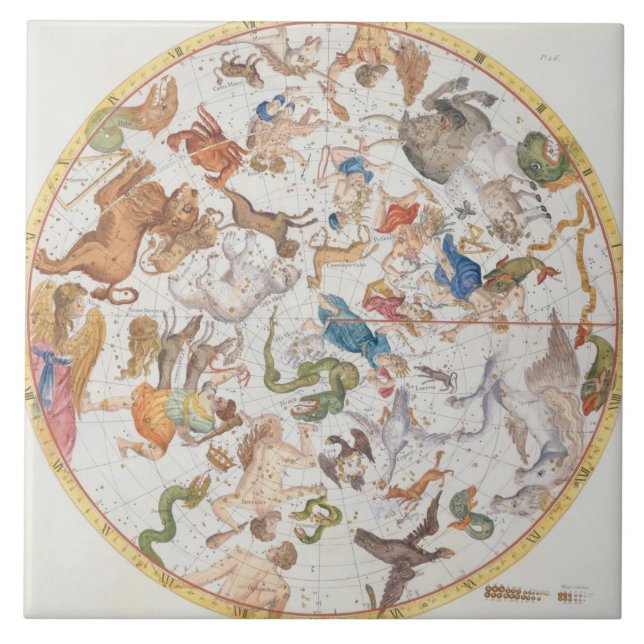 Carreau Plat 26 de "atlas Coelestis", par John Flamsteed (Devant)