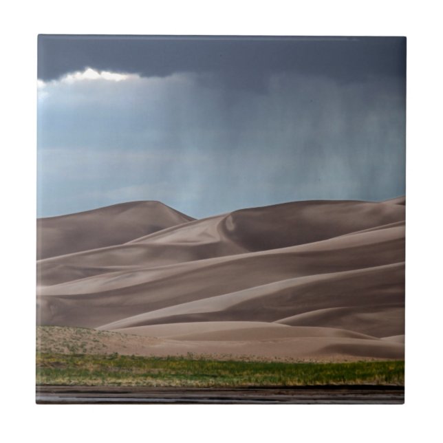 Carreau Pluie sur les grandes dunes de sable (Devant)