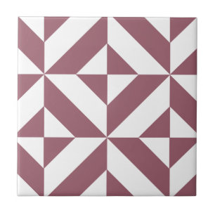 Carreau Plum Geometric Deco Cube Pattern