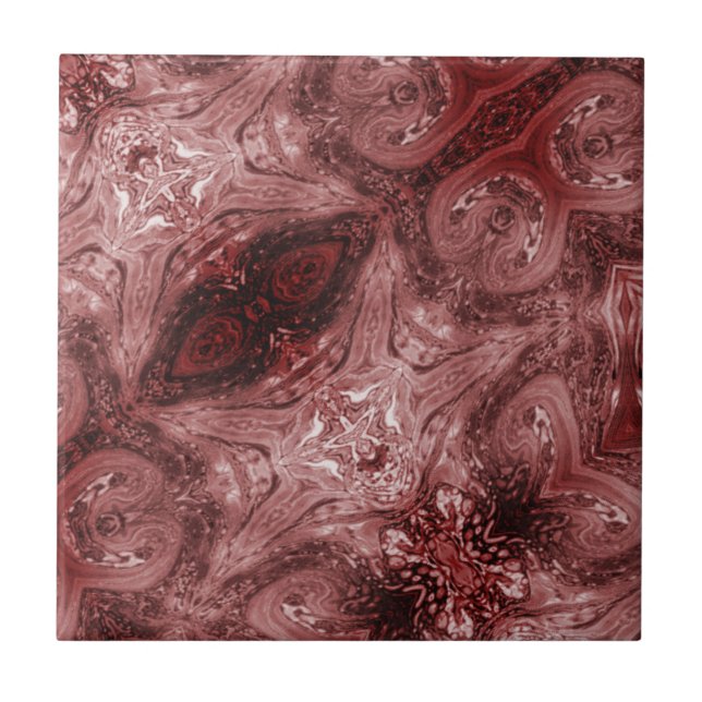 Carreau Plum rougeâtre art géométrique abstrait Carrelage  (Devant)