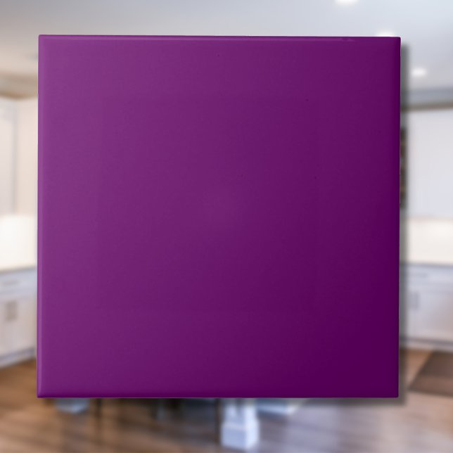 Carreau Plum violet couleur solide | Classic Elegant (Créateur téléchargé)
