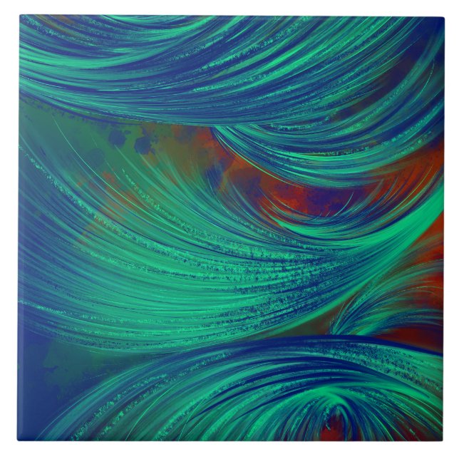 Carreau Plumes de Phénix Vert (Devant)