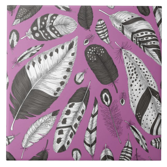 Carreau Plumes motif (Devant)