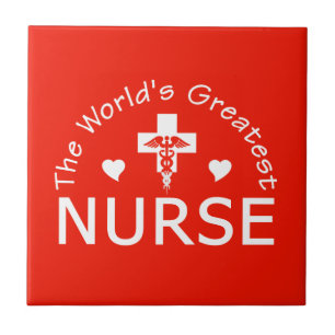 Carreau Plus grande tuile infirmière, personnalisable