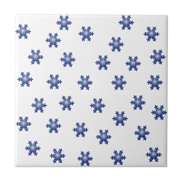Carreau Plusieurs Blue Snowflake Starburst Salutation Céra (Devant)