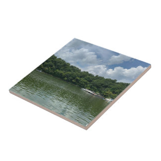 Carreau Plutôt au dessous de verre du lac