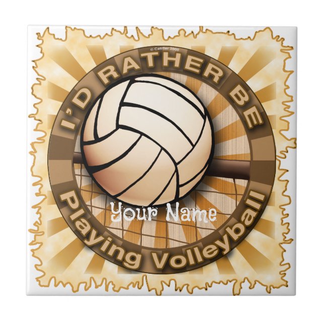 Carreau Plutôt Jouer au volley-ball (Devant)