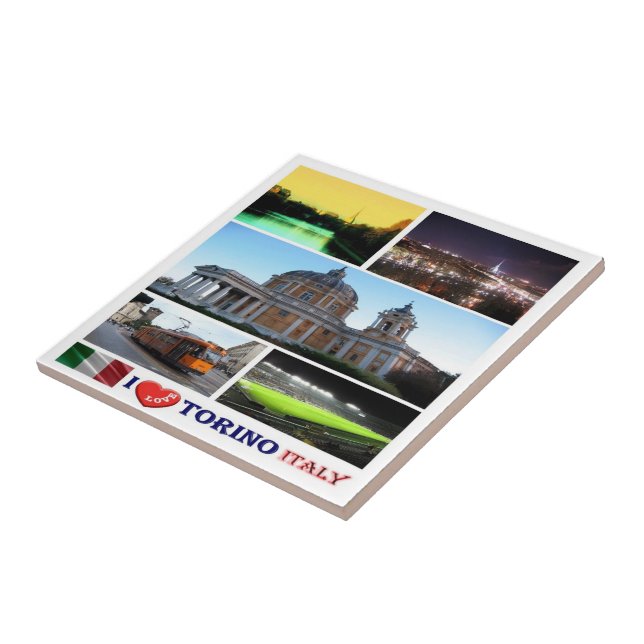 Carreau PMT015 TURIN I Love, Mosaic, Italie, (Côté)