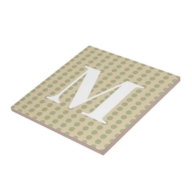 Carreau Poids d'épices de coriandre avec monogramme (Côté)